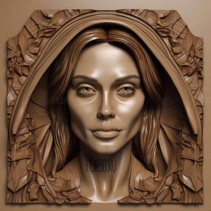 angelina jolie 4 stl model for CNC